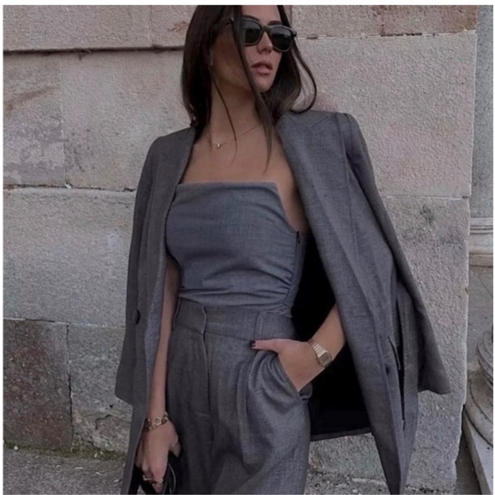 Zara Gray Bodysuit (XS) NWT